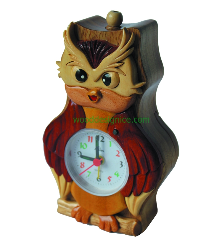 Wooden Clock Alarm CLK003