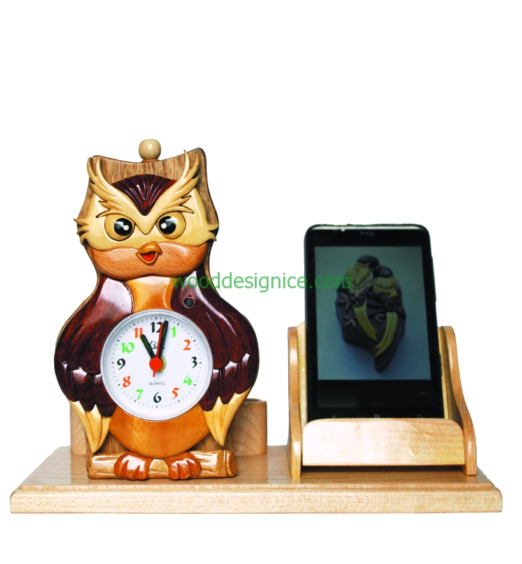 Wooden Clock Alarm CLK003A