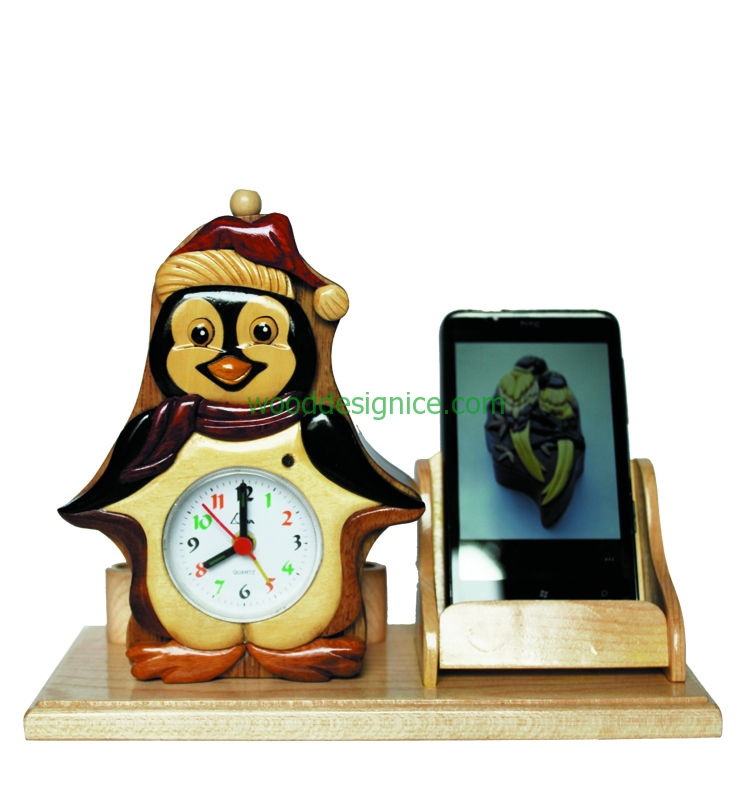 Wooden Clock Alarm CLK004A